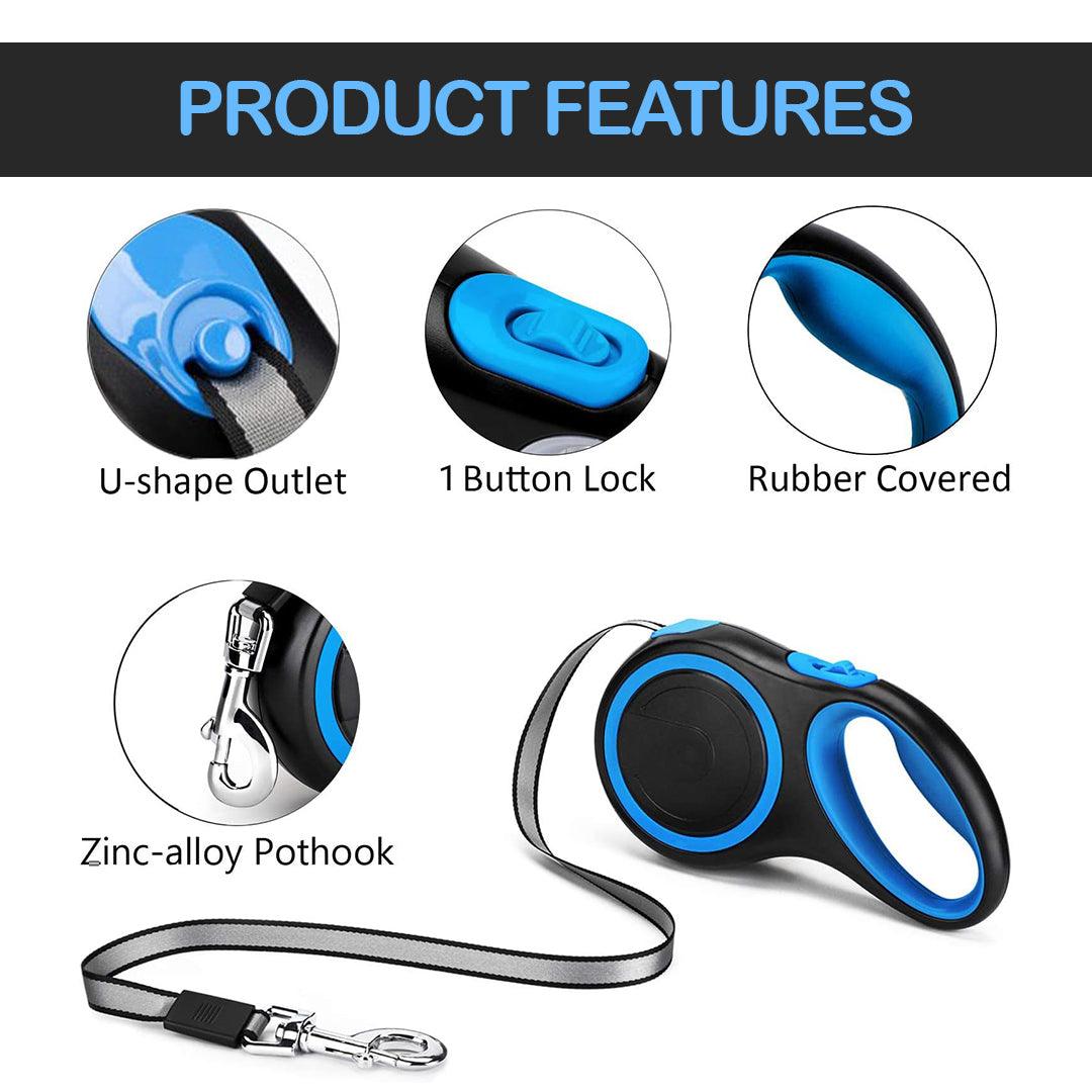 Best Extendable Dog Lead - Heavy Duty Large Dog Puppy Extendable Retractable Lead Set 8M Up To 50KG Dogs Apparel & Accessories - Tophatter Daily Deals