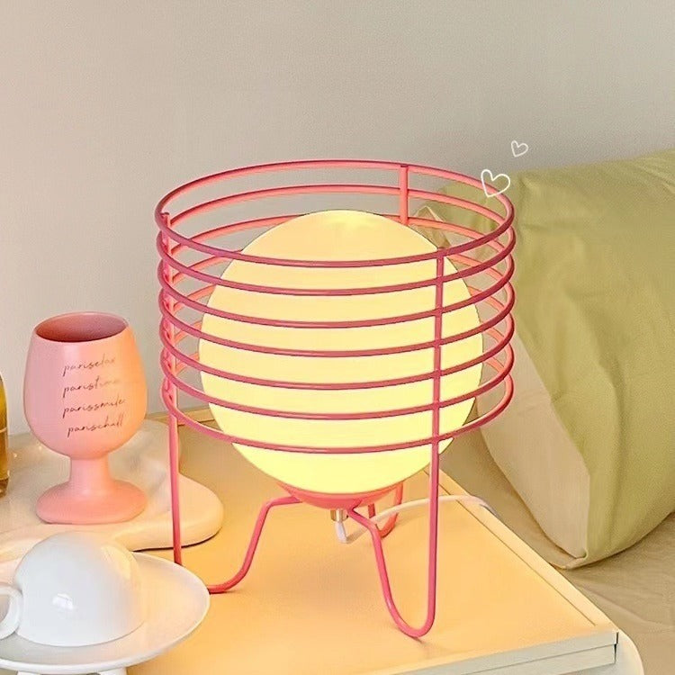 Retro Orb Wire Lamp Pink Lighting - Tophatter Daily Deals