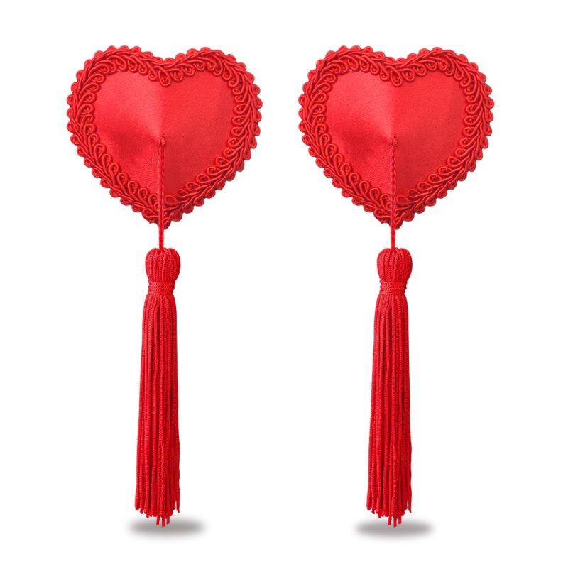 Reusable Red Heart Tassels Nipple Pasties > Clothes > Pasties - Tophatter Daily Deals