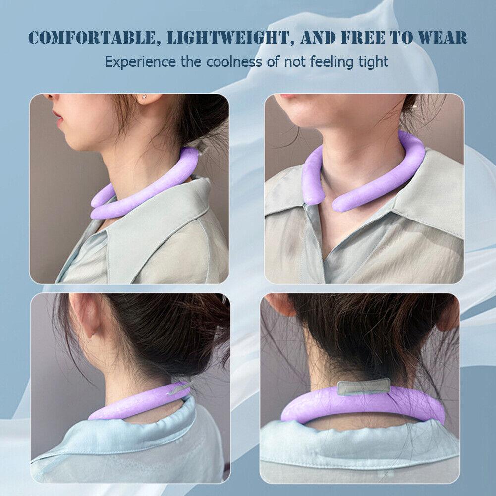 Cool Wraps for Neck - Reusable Neck Cooling Ring Wearable Cooling Neck Wraps For Outdoor Summer Heat Summer & Swimming - Tophatter Daily Deals
