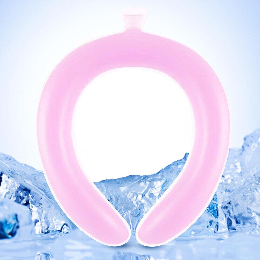 Cool Wraps for Neck - Reusable Neck Cooling Ring Wearable Cooling Neck Wraps For Outdoor Summer Heat Pink Summer & Swimming - Tophatter Daily Deals