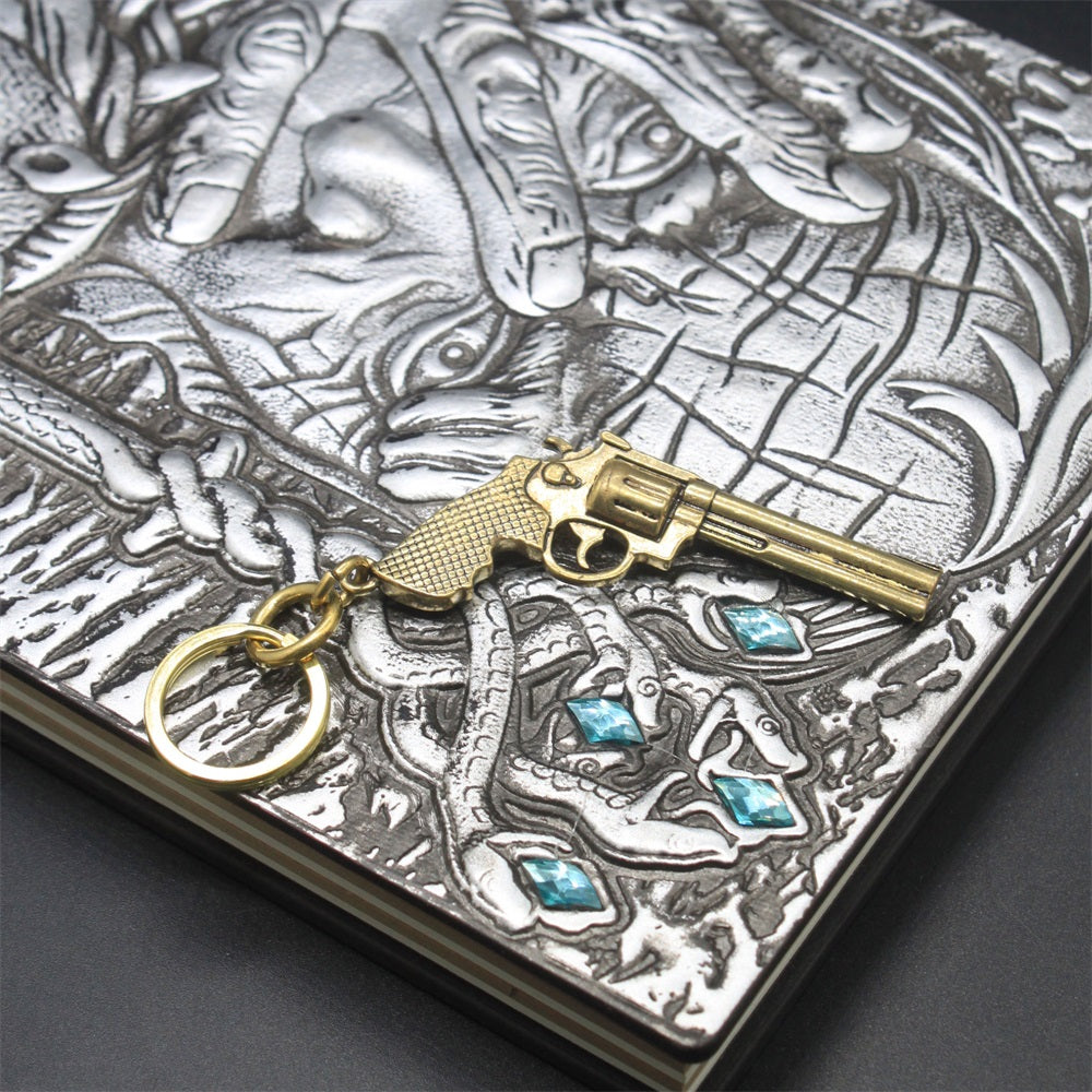 Pure Brass Pendant Arthur Morgan Revolver Keychain 6.2CM/2.4" - Tophatter Daily Deals
