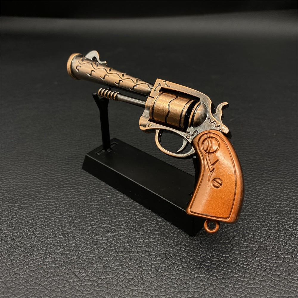 Miniature Metal Pirates Revolver 12CM/4.7" Wih Metal Stand - Tophatter Daily Deals