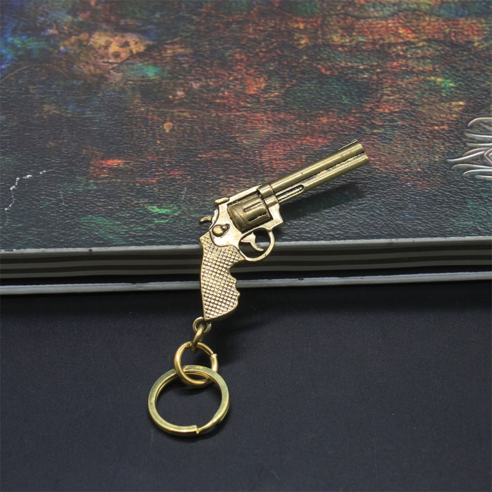 Pure Brass Pendant Arthur Morgan Revolver Keychain 6.2CM/2.4" - Tophatter Daily Deals