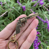 Pure Brass Pendant Arthur Morgan Revolver Keychain 6.2CM/2.4" - Tophatter Daily Deals