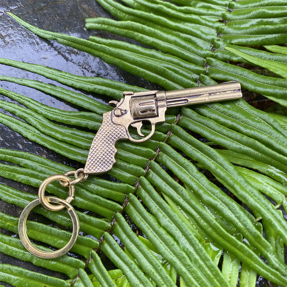 Pure Brass Pendant Arthur Morgan Revolver Keychain 6.2CM/2.4" - Tophatter Daily Deals