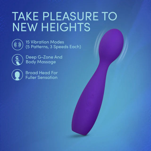 Sexy Things Velvet High – Powerful Wand Vibrator with 15 Vibration Modes > Vibrators > Standard Vibrators - Tophatter Daily Deals