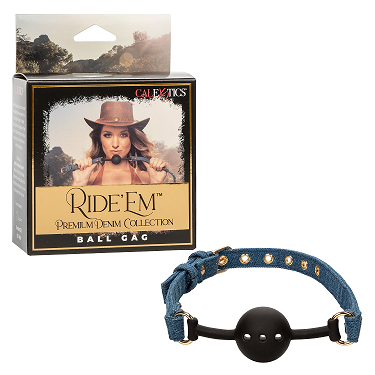 Ride Em Denim Collection Blue Adjustable Silicone Ball Gag Strap > Bondage Gear > Gags and Bits - Tophatter Daily Deals