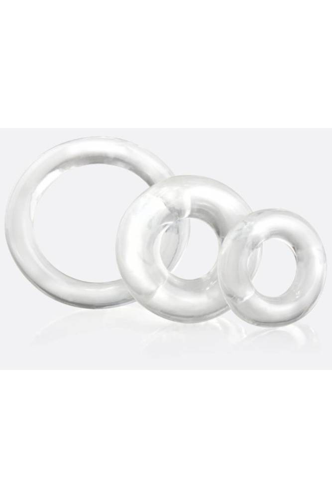 Screaming O - RingO Cock Ring 3 Pk - Black/Clear Clear Sex Toy - Tophatter Daily Deals