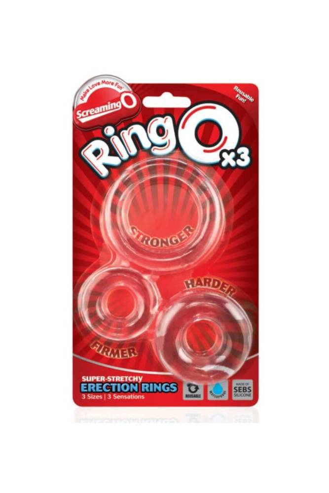 Screaming O - RingO Cock Ring 3 Pk - Black/Clear Sex Toy - Tophatter Daily Deals