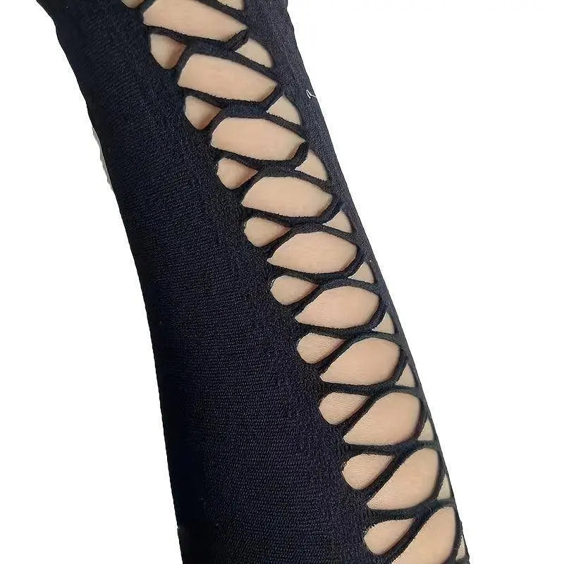 Ripped Hollow Elastic Gloves Punk Party Favor Decorations Birthday Cosplay Costumes Hair Accessories For Girls - Tophatter Daily Deals