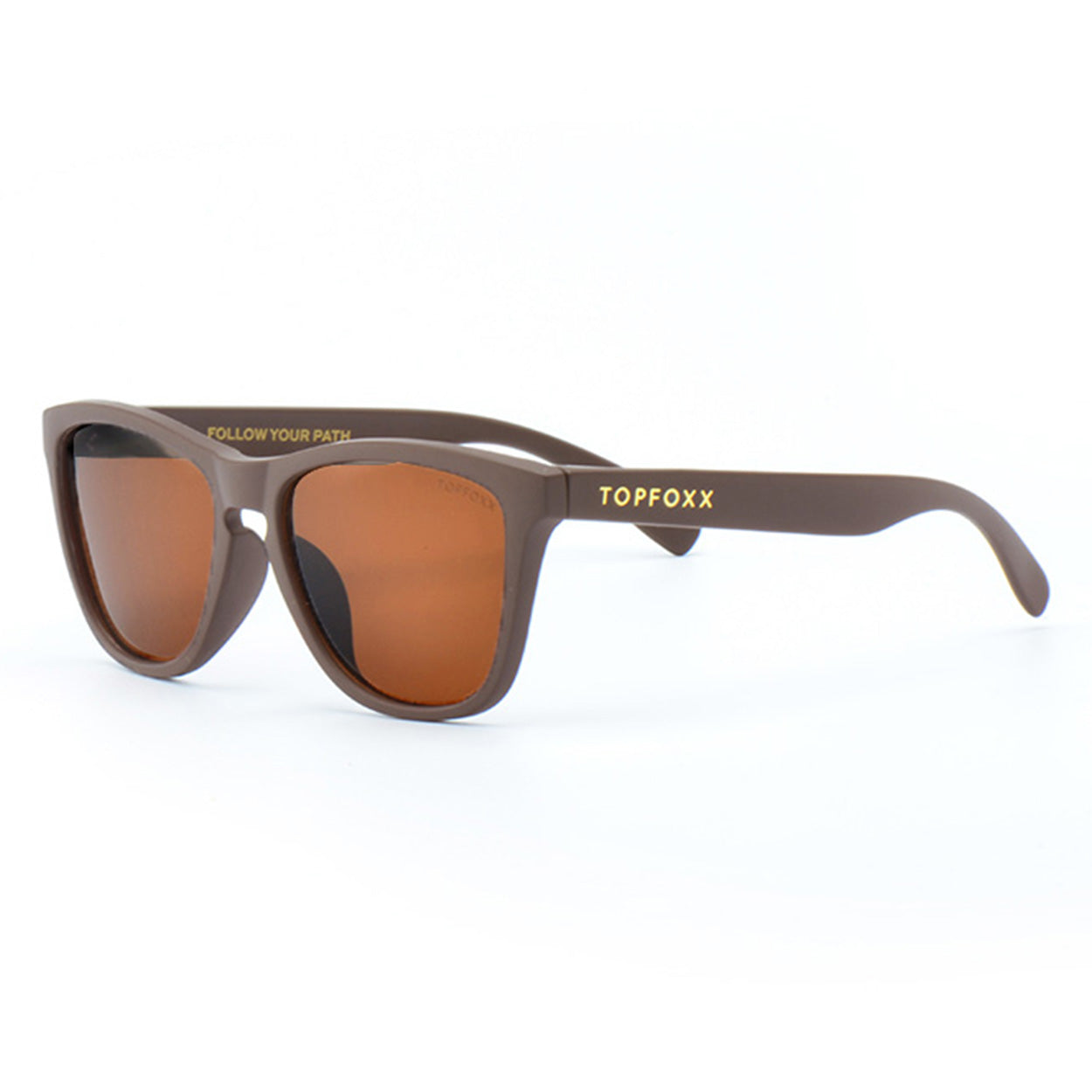 TopFoxx Rise Up - Brown Unisex Sunglasses Brown OS Sunglasses - Tophatter Daily Deals