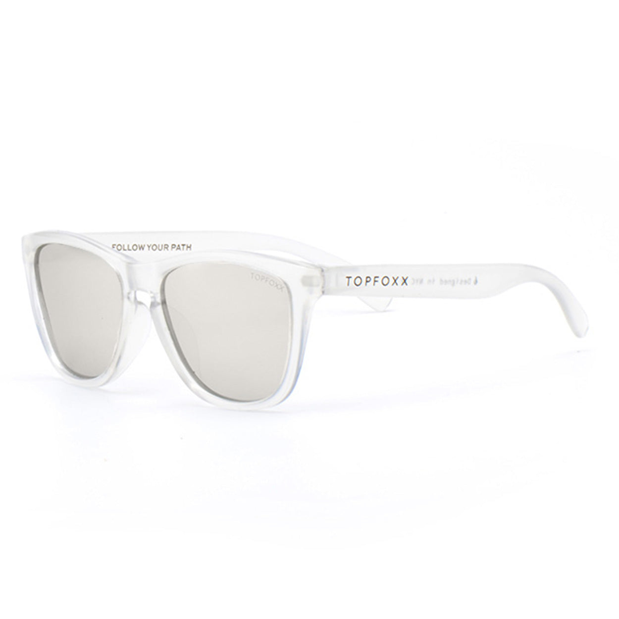 TopFoxx Rise Up - Revo® Mirrored Silver Unisex Sunglasses Clear OS Sunglasses - Tophatter Daily Deals