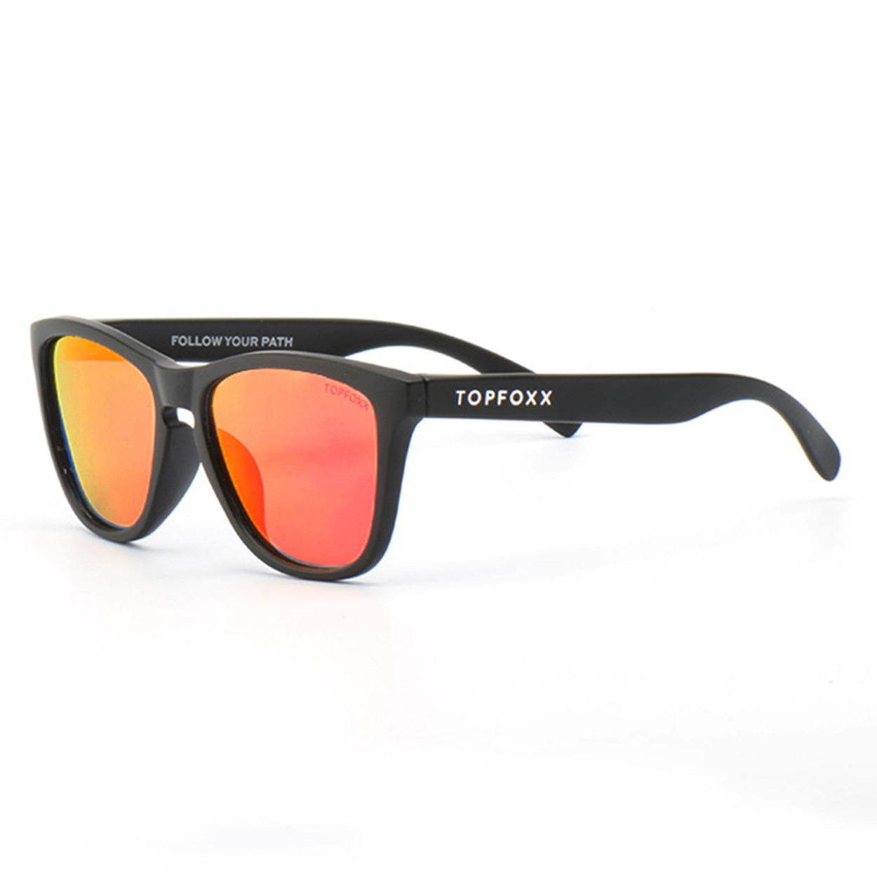TopFoxx Rise Up - Revo® Mirrored Red Unisex Sunglasses Black OS Sunglasses - Tophatter Daily Deals