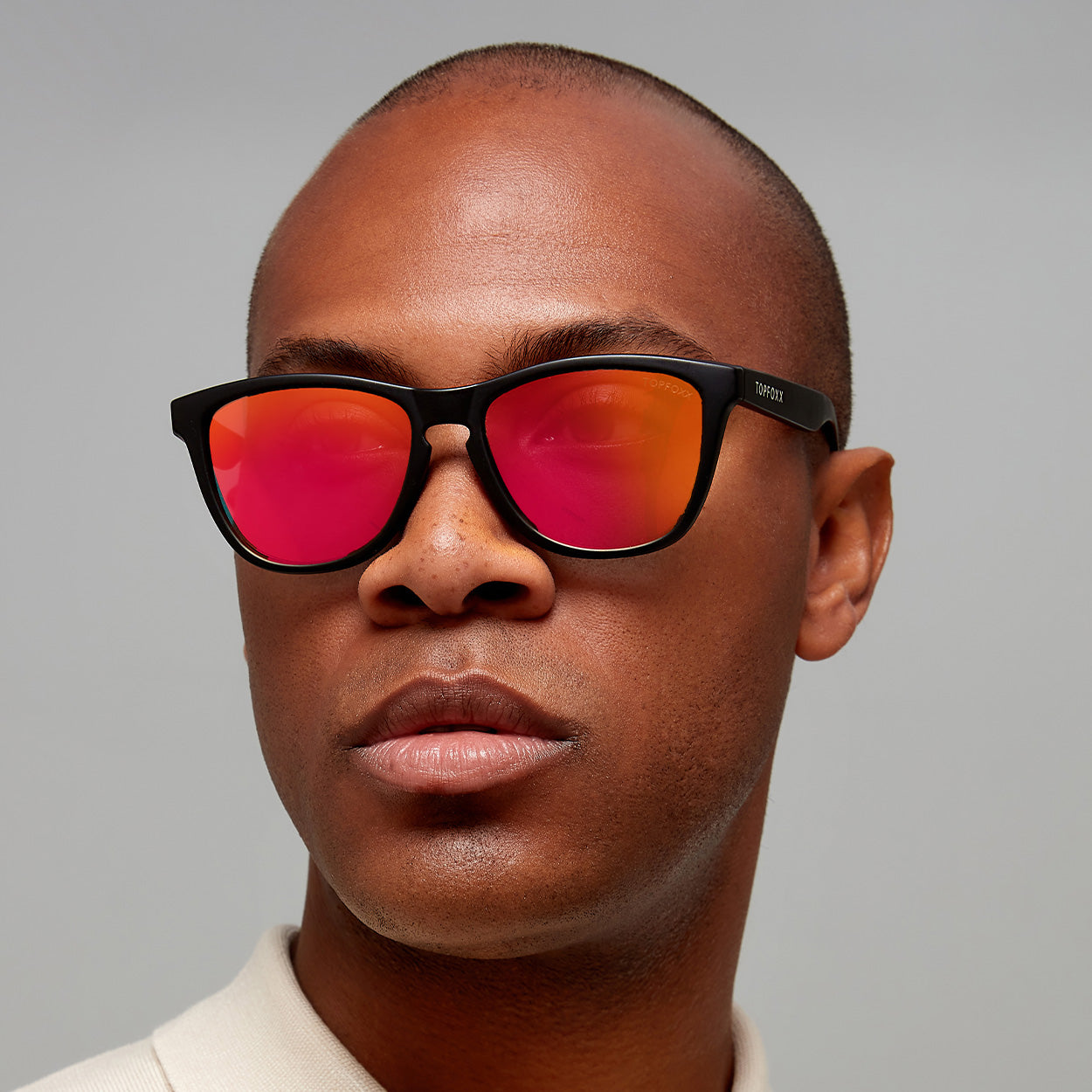 TopFoxx Rise Up - Revo® Mirrored Red Unisex Sunglasses Sunglasses - Tophatter Daily Deals