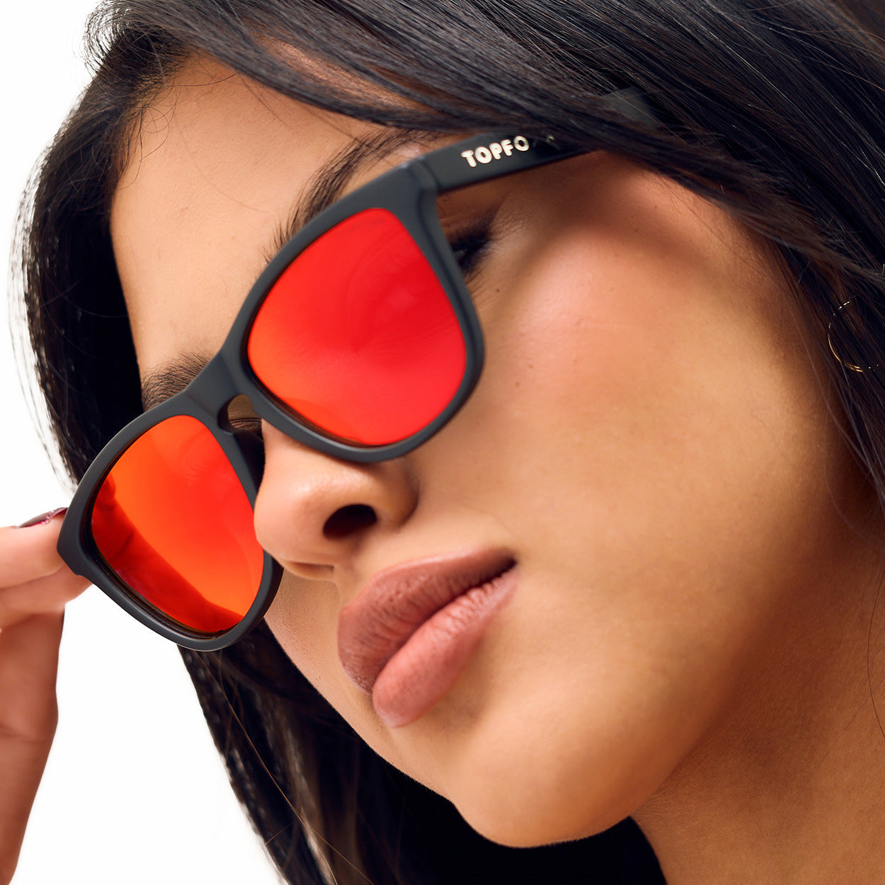 TopFoxx Rise Up - Revo® Mirrored Red Unisex Sunglasses Sunglasses - Tophatter Daily Deals