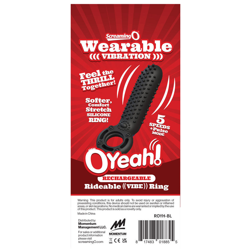 Oyeah Rechargeable Silicone Rideable Vibe Ring – Premium Silicone Vibrating Ring > Cock Ring > Vibrating - Tophatter Daily Deals