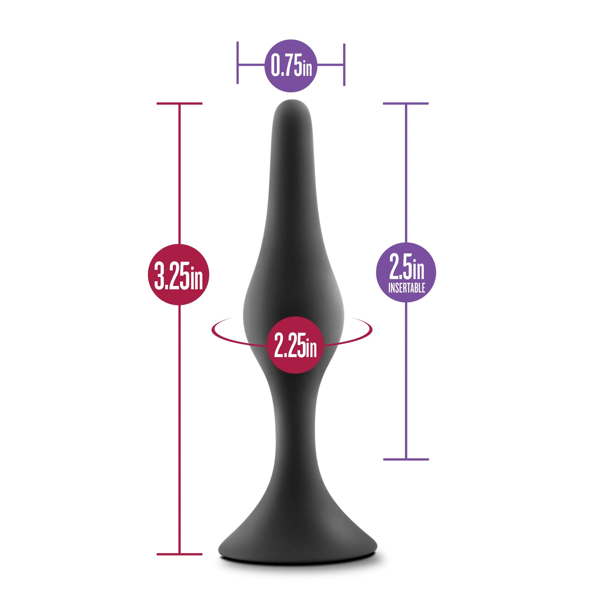 Luxe Beginner Plug Small – Comfortable Tapered Tip Butt Plug > Anal Range > Butt Plugs - Tophatter Daily Deals