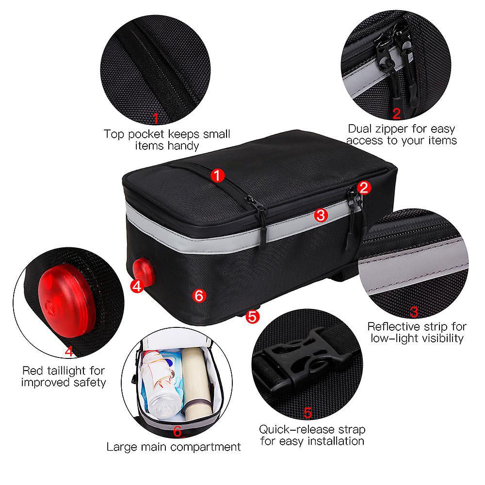 Rear Rack Bags for Bicycles - Bicycle Cycling Rear Rack Bag Pannier MTB Road Bike Trunk Pack Shoulder Bag Cycling - Tophatter Daily Deals