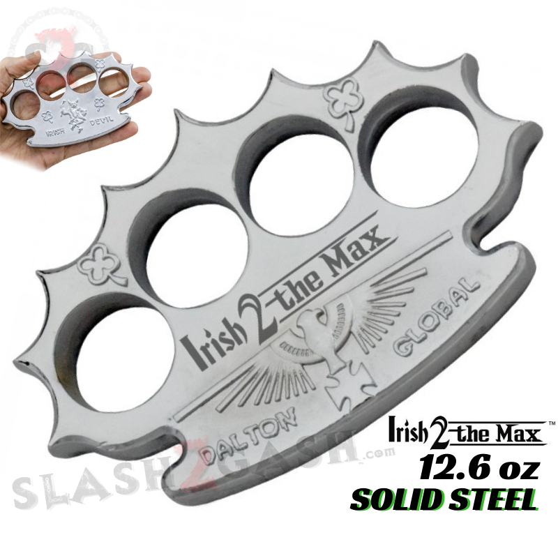 Irish 2 The Max Rob Dalton Knuckles Spiked Paperweight - Silver Belt Buckle - Tophatter Daily Deals