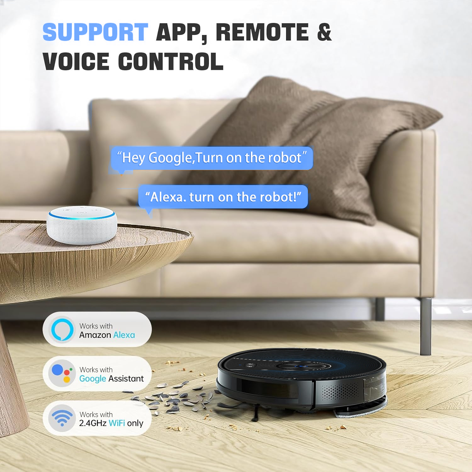 Robot Vacuum Cleaner – Smart Auto Cleaning with WiFi App, Mapping & Strong Suction Vacuum Cleaners - Tophatter Daily Deals