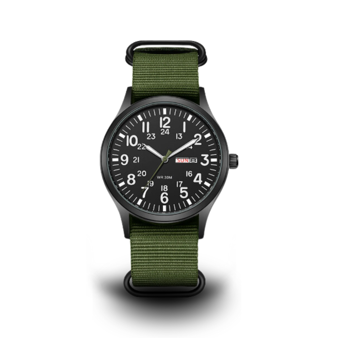 Adventure Men’s Watch – Waterproof, Scratch-Resistant, Nylon Strap, Rugged Outdoor Design Men's wristwatches - Tophatter Daily Deals
