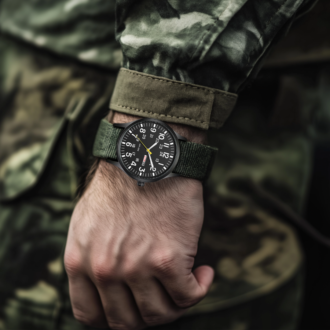 Adventure Men’s Watch – Waterproof, Scratch-Resistant, Nylon Strap, Rugged Outdoor Design Men's wristwatches - Tophatter Daily Deals