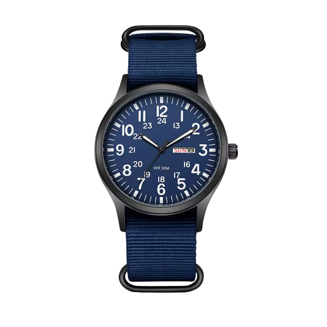 Adventure Men’s Watch – Waterproof, Scratch-Resistant, Nylon Strap, Rugged Outdoor Design Men's wristwatches - Tophatter Daily Deals