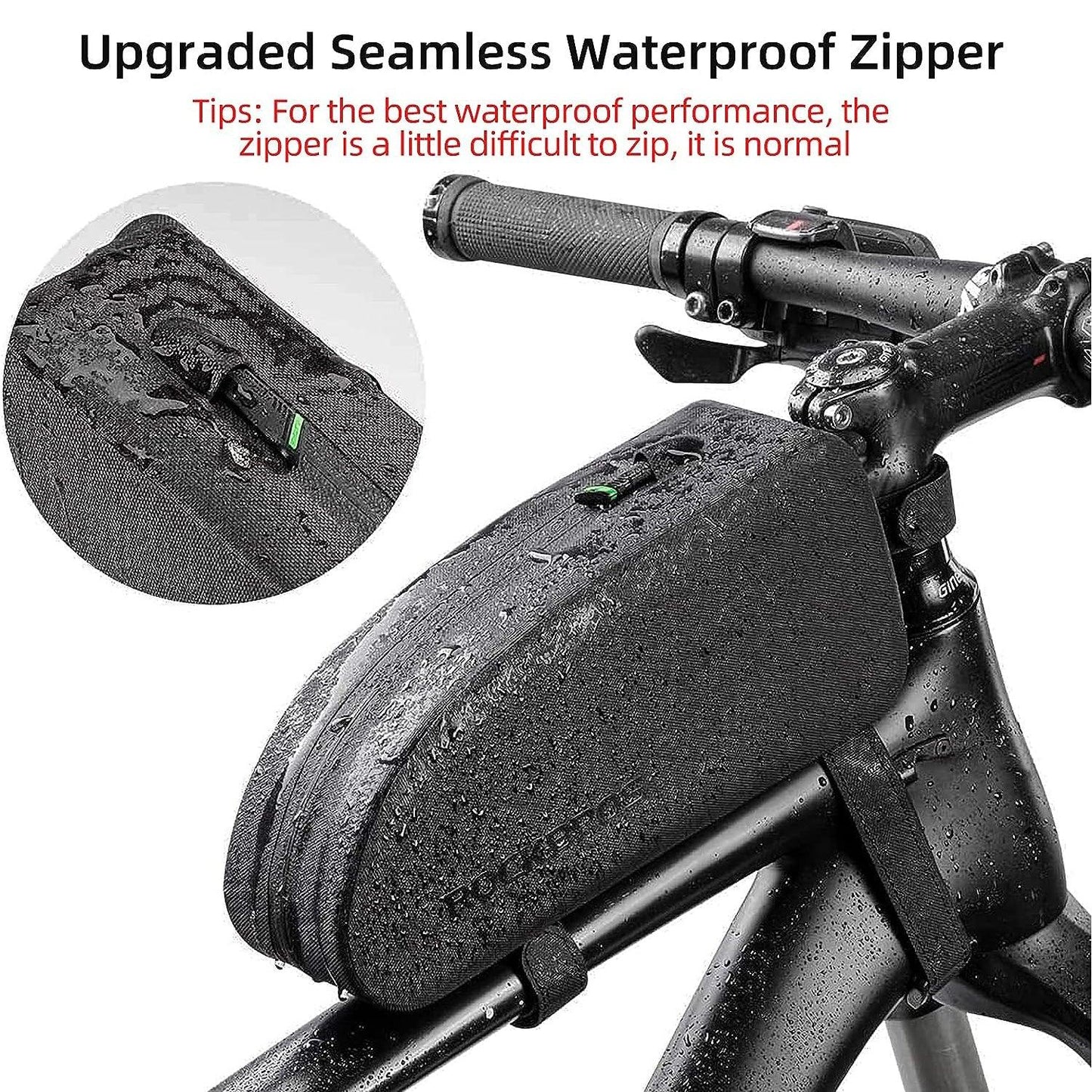 Bicycle Bags for Handlebars - Bicycle Frame Bag Cycling Top Tube Bag Waterproof Bike Bag Cycling - Tophatter Daily Deals