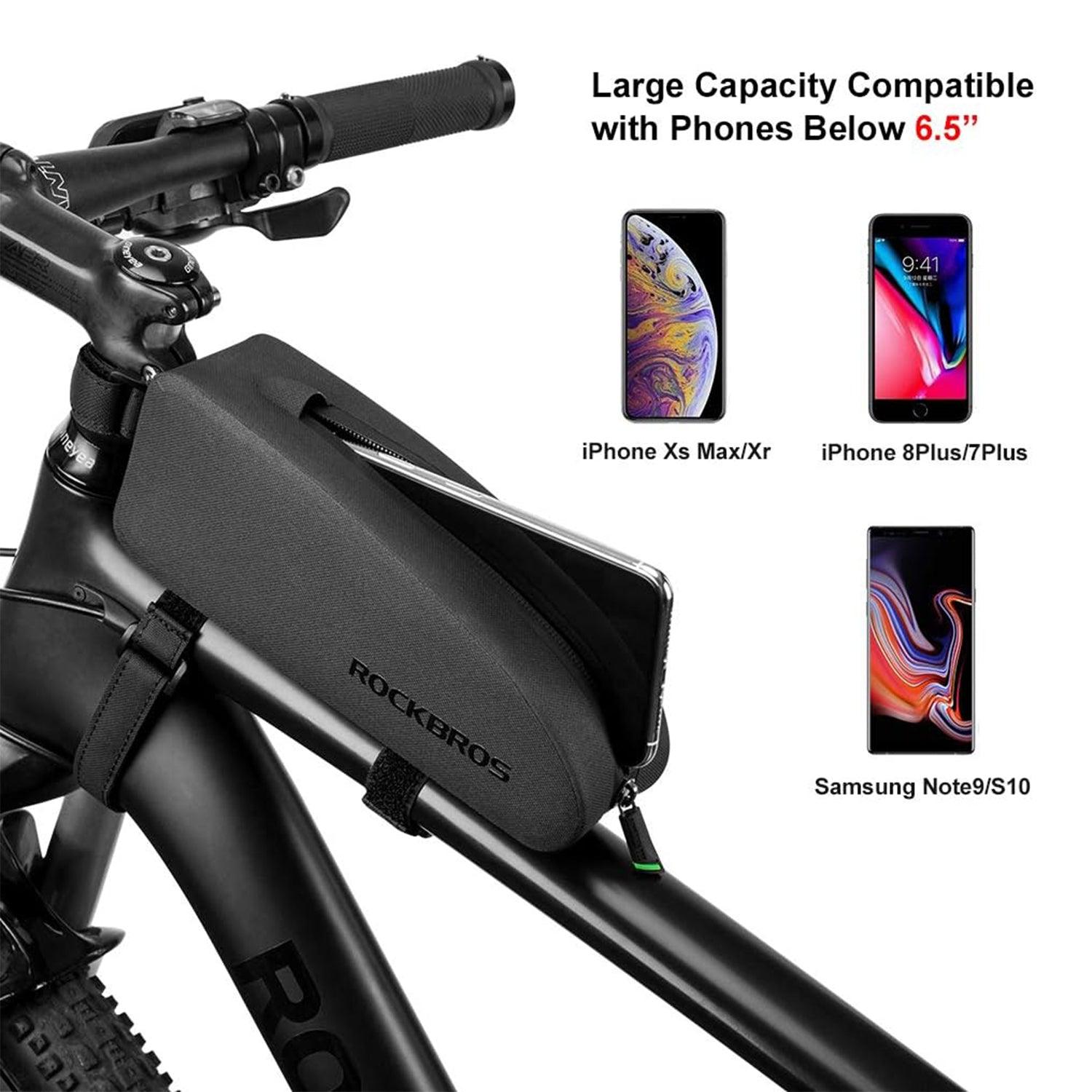 Bicycle Bags for Handlebars - Bicycle Frame Bag Cycling Top Tube Bag Waterproof Bike Bag Cycling - Tophatter Daily Deals