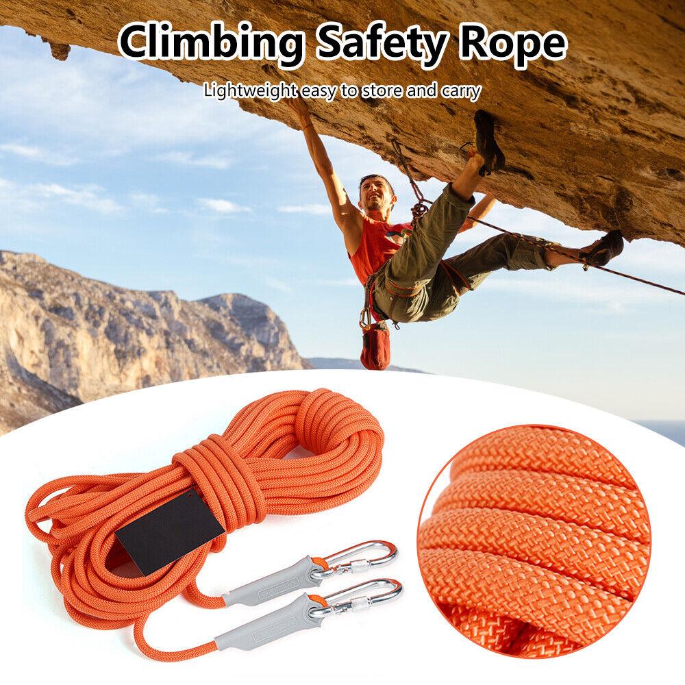 Ropes for Tree Climbing - 10m/32.81ft Heavy Duty Rock Climbing Tree Rope Cord Outdoor Safety Use Emergency Orange Outdoor Recreation - Tophatter Daily Deals