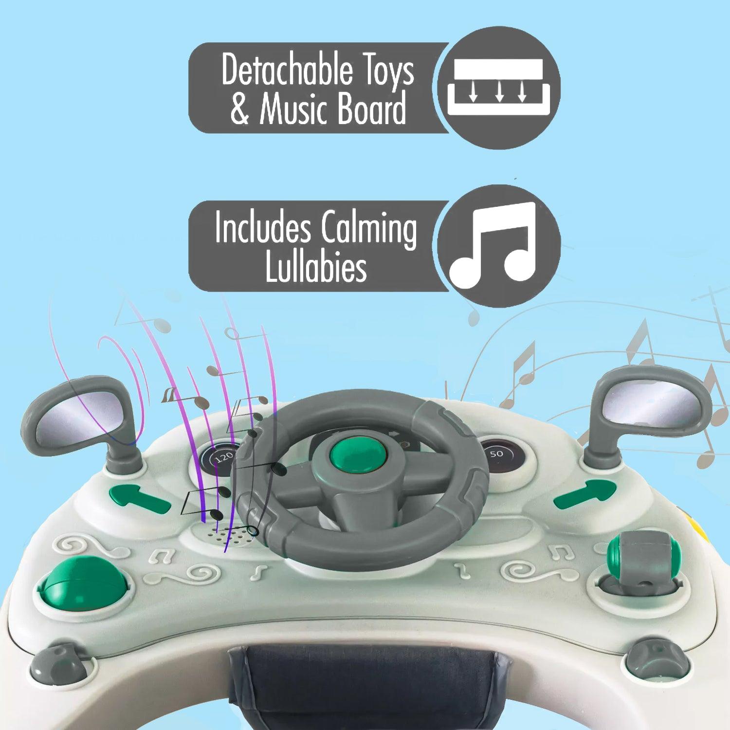 Childrens Push Along Walker - Baby Walker Rocker Bouncer First Steps Push Along Activity Music Ride On Car UK Baby Health & Grooming Kits - Tophatter Daily Deals