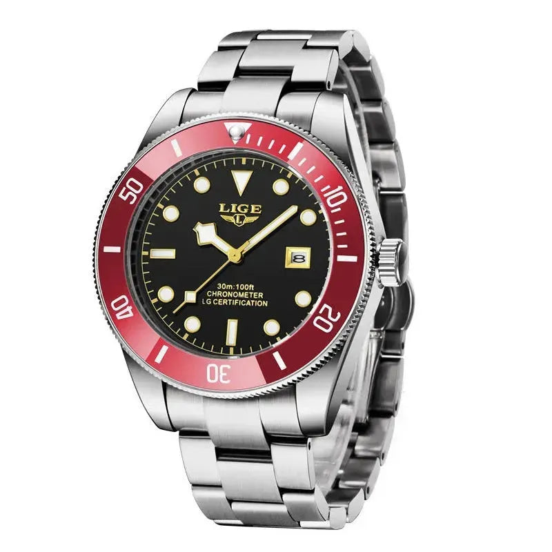 Raymond Lige™ Luxury Quartz Watch Red Watches - Tophatter Daily Deals