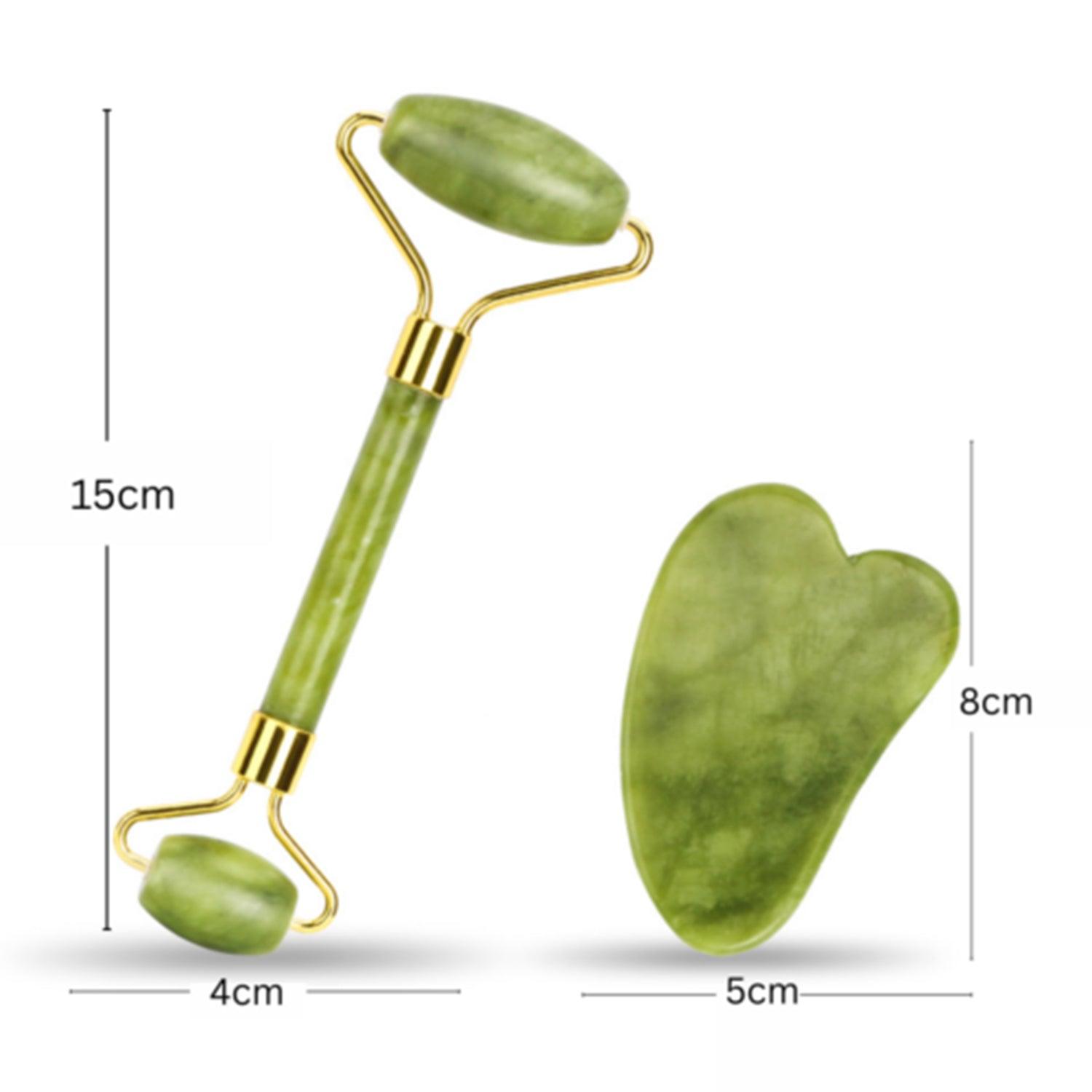 Face Massage Tool - Jade Roller Face Massager Gua sha Facial Beauty Eye Neck Body Anti Ageing Tools Personal Care - Tophatter Daily Deals