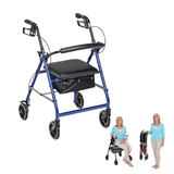 Lightweight Rollator Walker With Seat - Lightweight 4 Wheel Aluminium Rollator Walking Mobility Aid With Seat - Tophatter Daily Deals