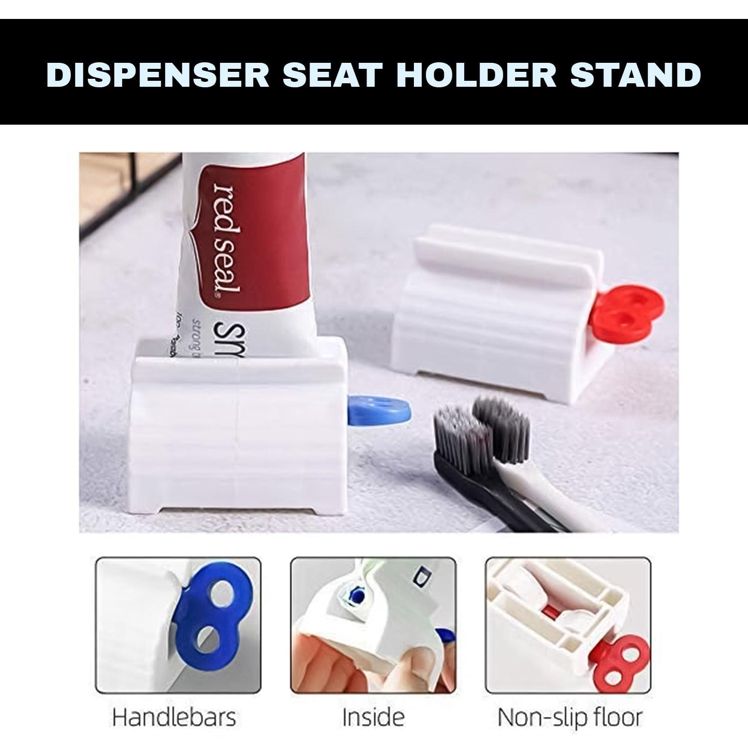 Toothpaste Tube Squeezer - 6 x Rolling Tube Toothpaste Squeezer Easy Dispenser Seat Holder Stand Bathroom Apparel & Accessories - Tophatter Daily Deals