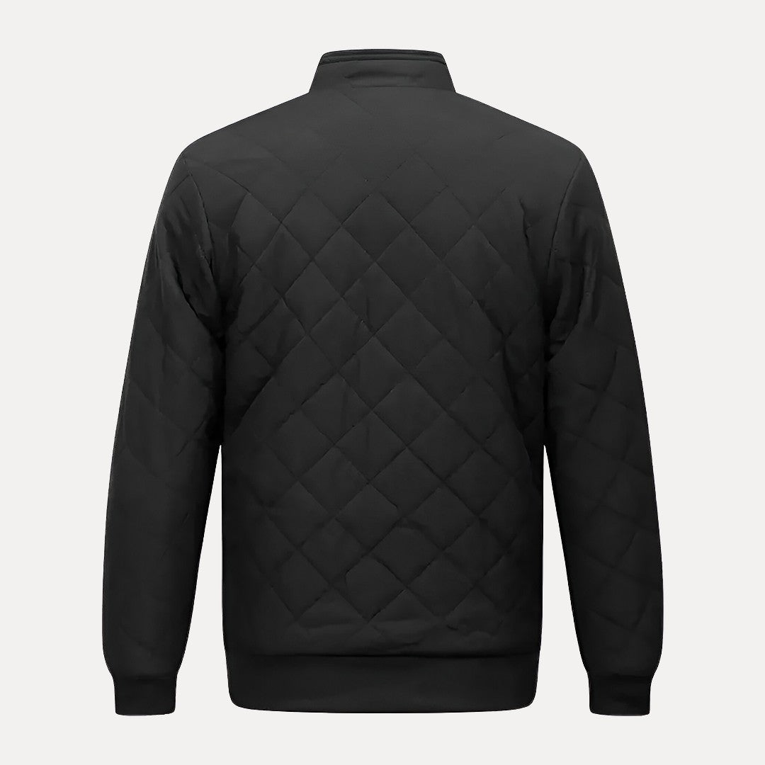 Lightweight Men's Quilted Jacket - Stand Collar, Insulated - Tophatter Daily Deals