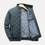 Lightweight Men's Quilted Jacket - Stand Collar, Insulated - Tophatter Daily Deals