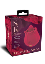 Rose Blossom Licker Tongue Vibrator with 10 Modes Red Silicone > Sex Toys For Ladies > Rose Stimulators - Tophatter Daily Deals