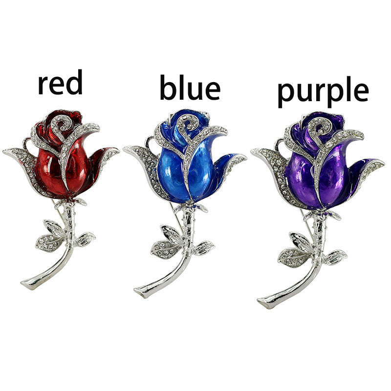 Crystal Rose Pin USB Flash Drive 2.0 Flower 16gb red/blue/purple USB Flash Drive - Tophatter Daily Deals