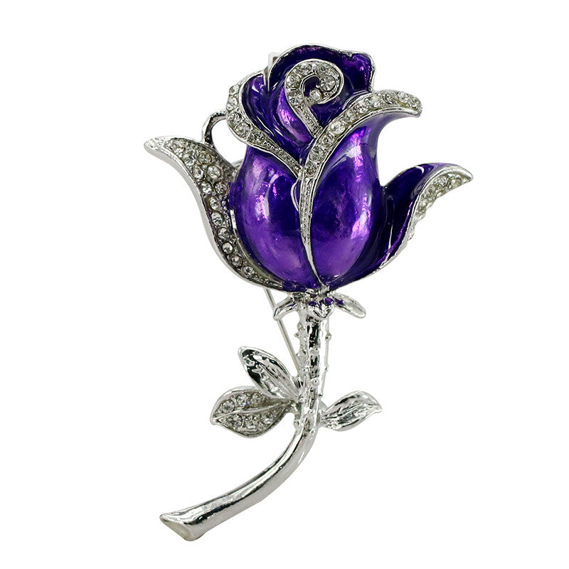 Crystal Rose Pin USB Flash Drive 2.0 Flower 16gb red/blue/purple USB Flash Drive - Tophatter Daily Deals