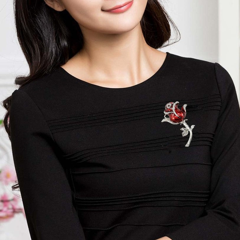 Crystal Rose Pin USB Flash Drive 2.0 Flower 16gb red/blue/purple USB Flash Drive - Tophatter Daily Deals