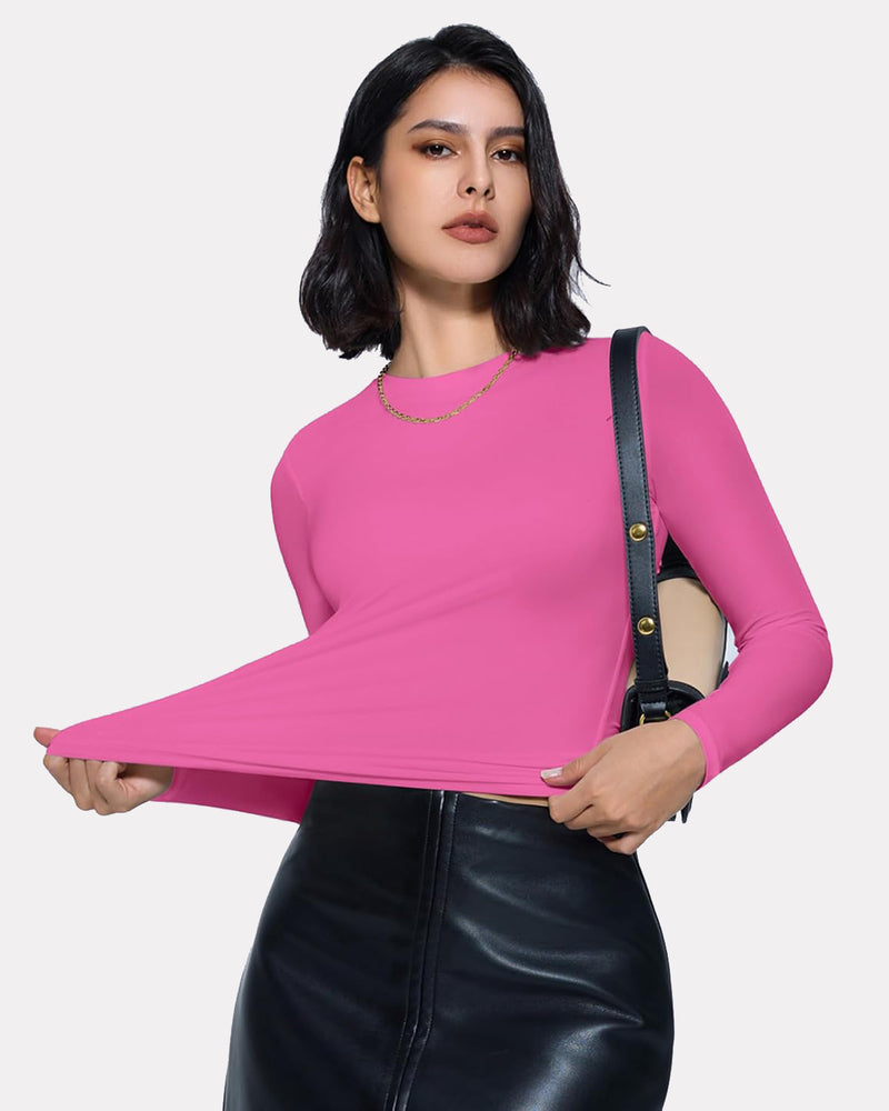 Double Lined Basic Y2K Top with Underwear Shaperwear-bodysuit - Tophatter Daily Deals