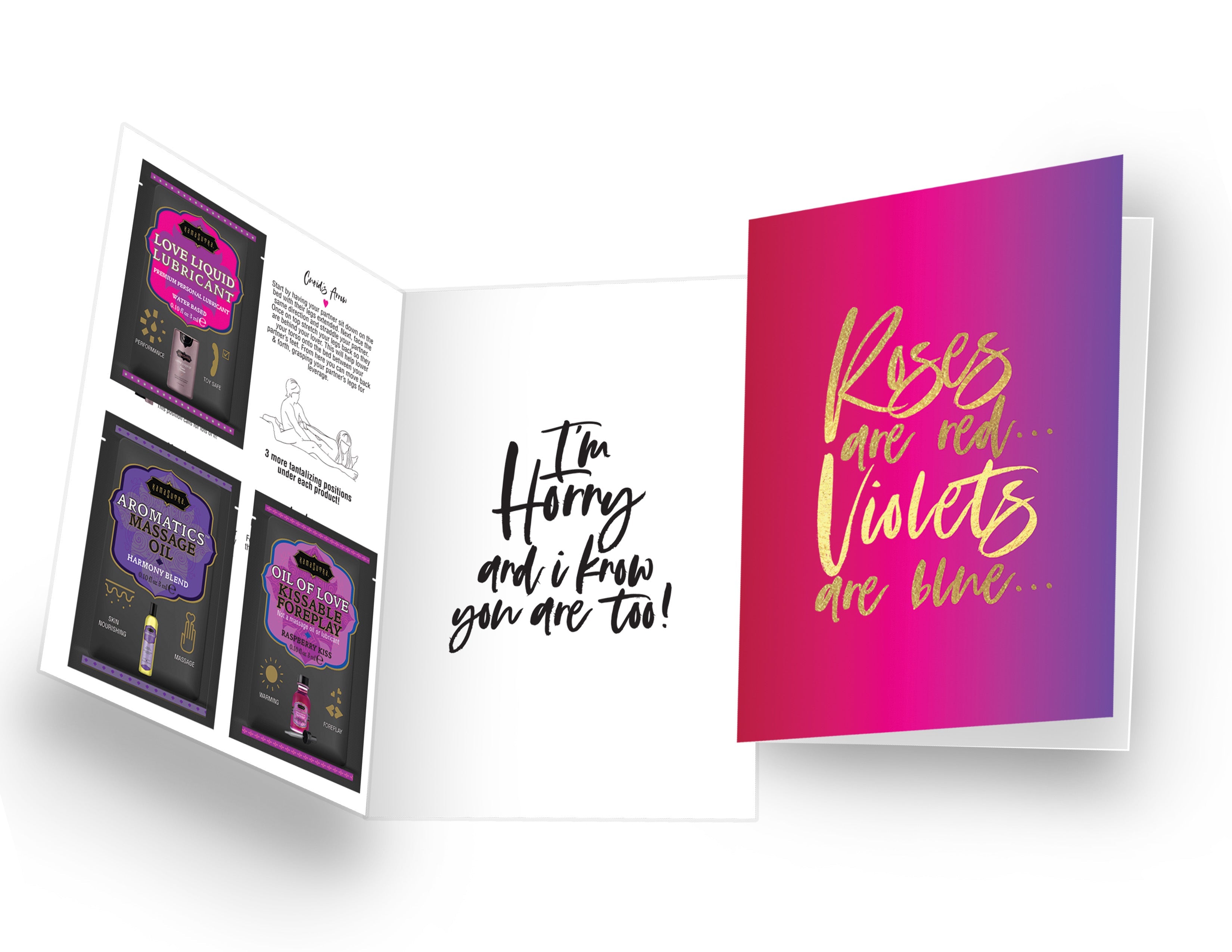 Roses Are Red, Violets Are Blue...I'm Horny, And I Know You Are Too! Greeting Card - Tophatter Daily Deals