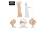 Rotating 8 Inch Vibrating Dildo with Remote in Vanilla > Dildos > Strap On Dildos - Tophatter Daily Deals