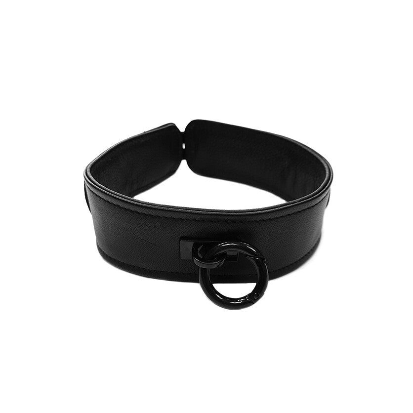 Rouge Garments Plain Black Leather Collar > Bondage Gear > Collars & Leashes - Tophatter Daily Deals