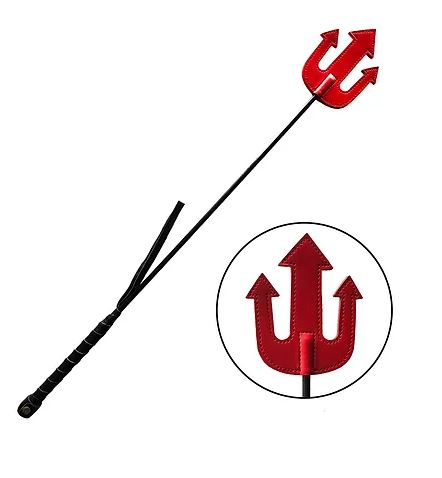 Rouge Leather Devil's Riding Crop in Red > Bondage Gear > Crops - Tophatter Daily Deals