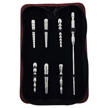 Rouge Stainless Steel Penis Plug 6 Piece Set With Handle In Storage Case > Sex Toys For Men > Sounding Rods - Tophatter Daily Deals