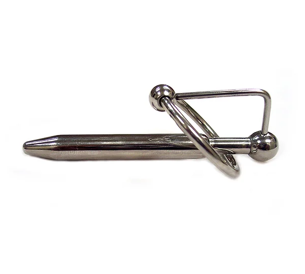 Rouge Stainless Steel Urethral Plug and Cock Ring Set Large > Sex Toys For Men > Sounding Rods - Tophatter Daily Deals