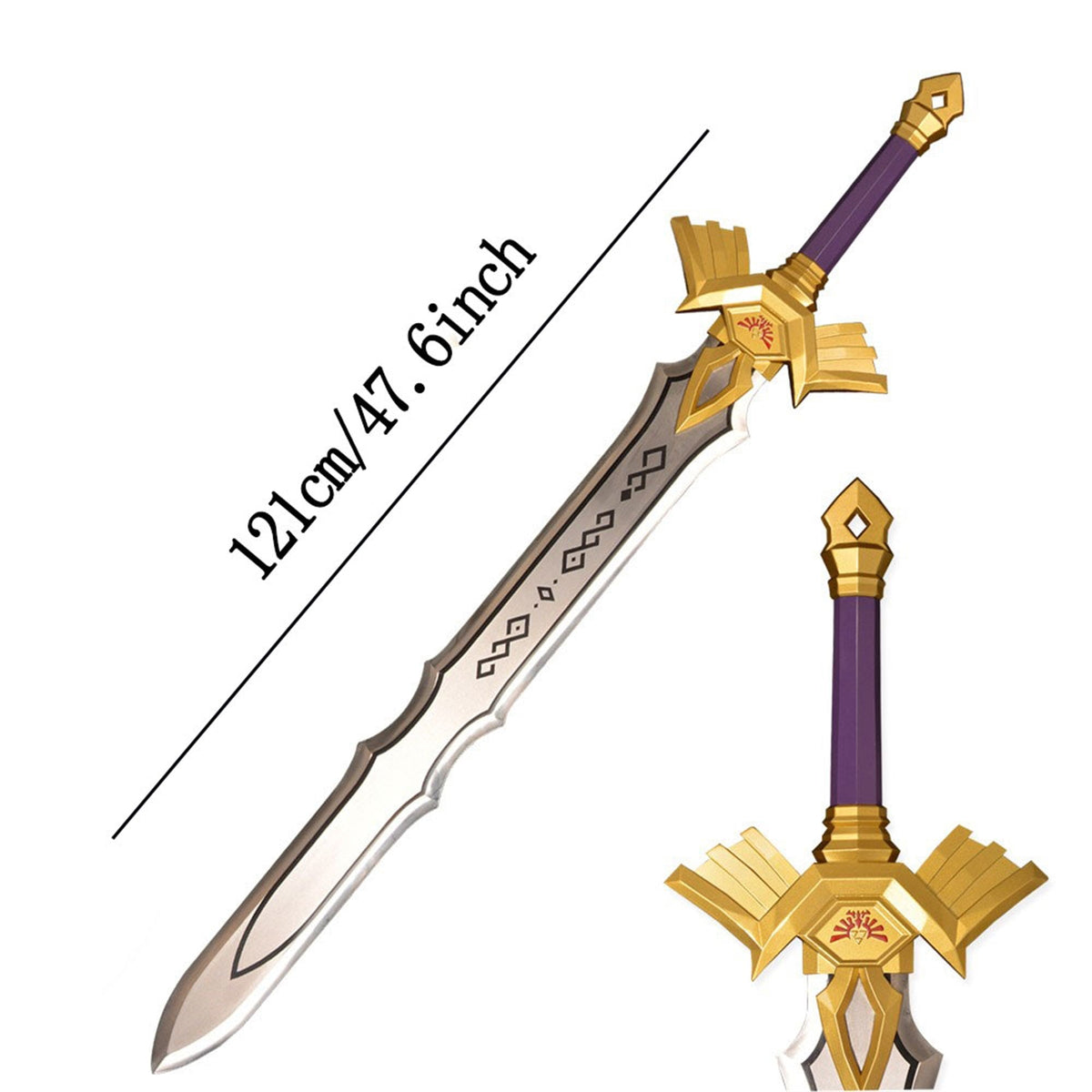 Royal Broadsword Knight's Sword Metal Replica 121CM/47.6" - Tophatter Daily Deals